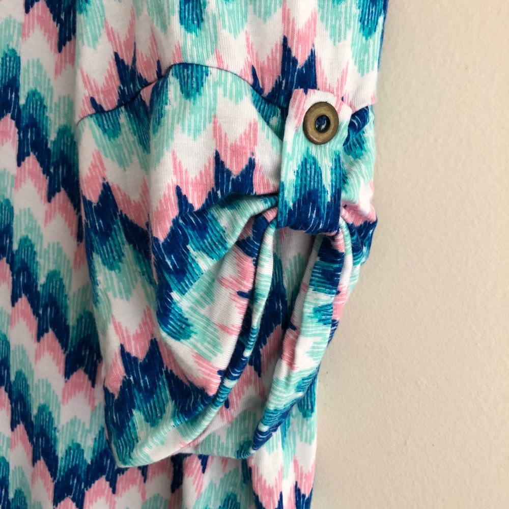 Pixley Stitch Fix Chevron Henley Top - Picture 3 of 3